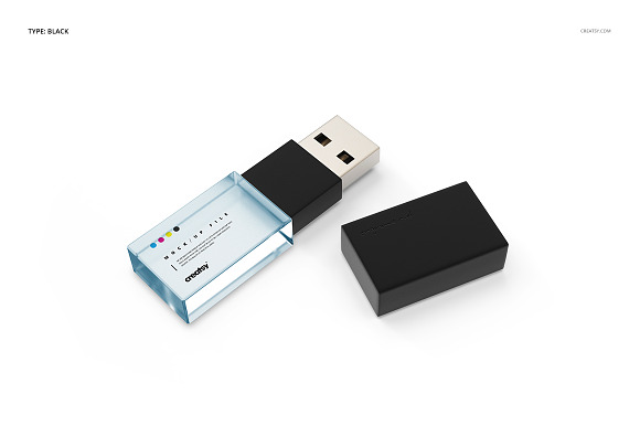 Acrylic USB Drive Mockup Set in Product Mockups - product preview 11