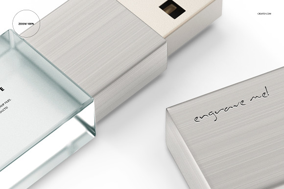 Acrylic USB Drive Mockup Set in Product Mockups - product preview 13