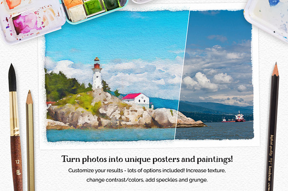 Vibrant Watercolor Photo Effect Kit in Photoshop Plugins - product preview 4