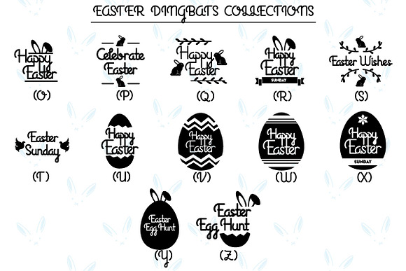 Easter Egg Dingbats in Display Fonts - product preview 2