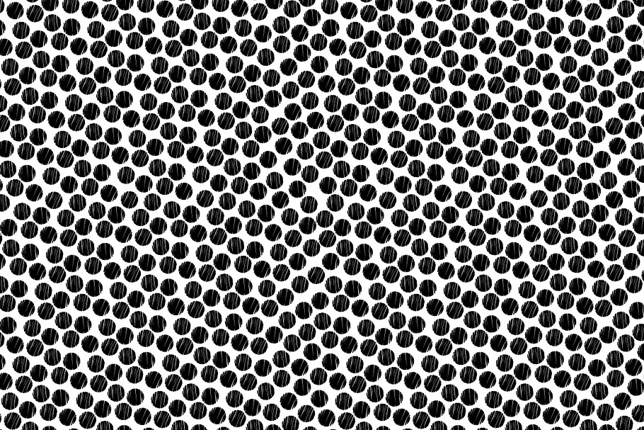 Black white striped dots pattern in Patterns - product preview 8