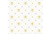 Seamless Vector Pattern With Royal Lily
