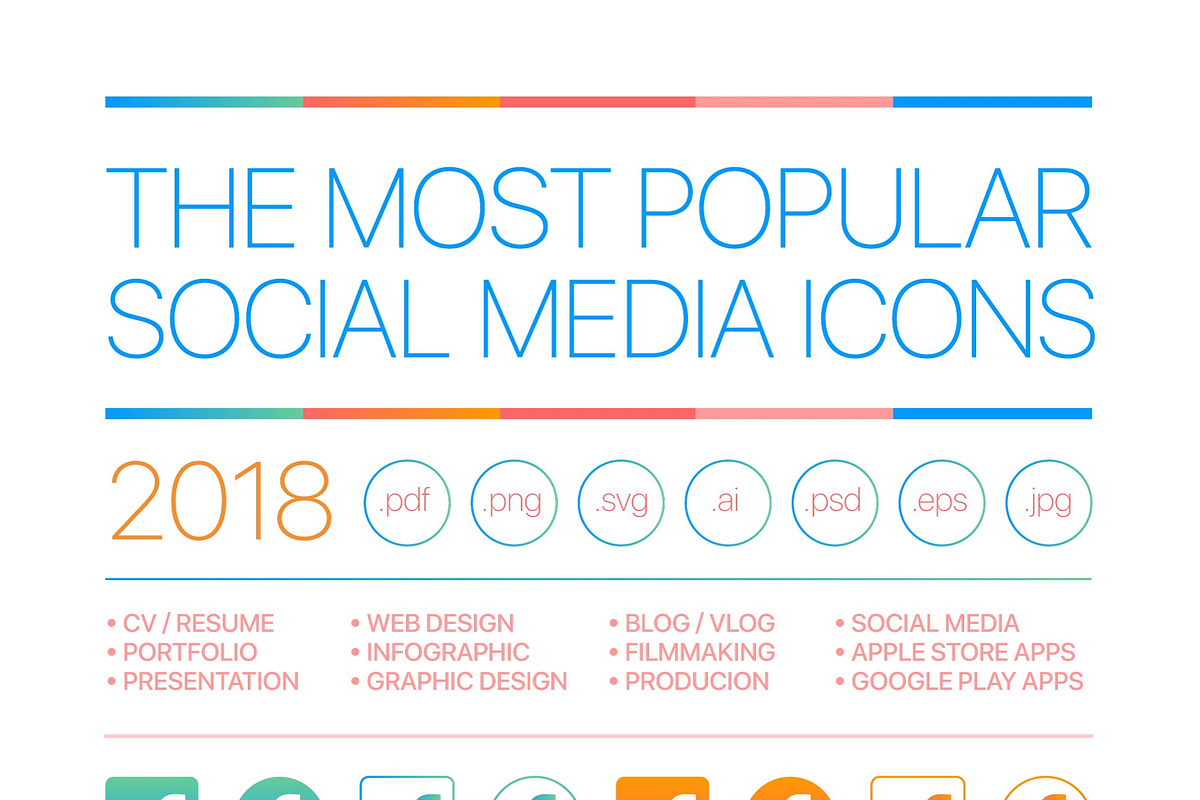Social Media Icon Set in Graphics - product preview 8