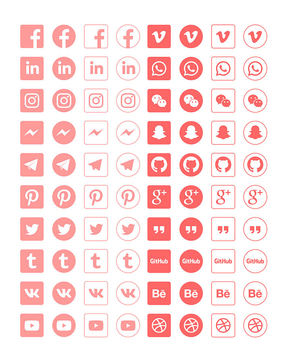 Social Media Icon Set in Graphics - product preview 2