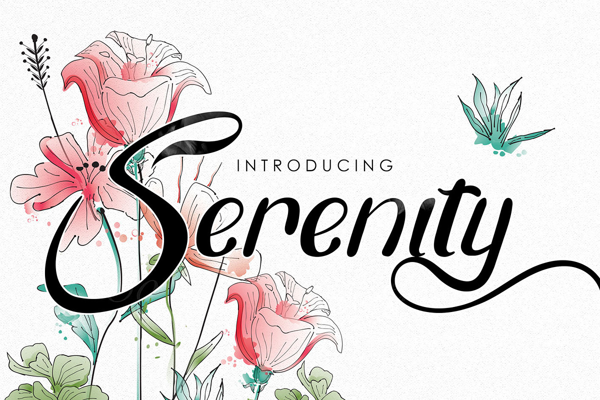 Serenity  in Script Fonts - product preview 8