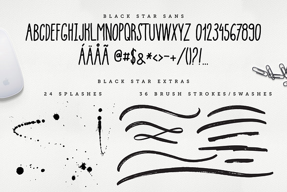 Black Star : 3 Sets + Sans in Script Fonts - product preview 13