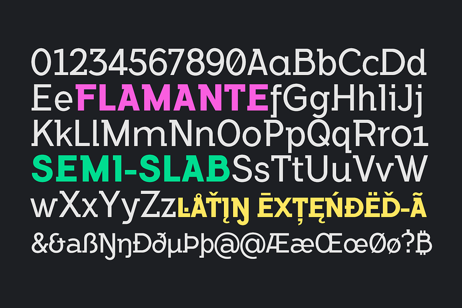 Flamante SemiSlab Light & Bold in Slab Serif Fonts - product preview 8