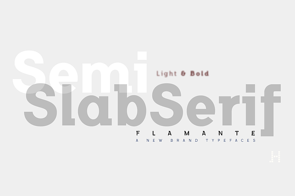 Flamante SemiSlab Light & Bold in Slab Serif Fonts - product preview 3