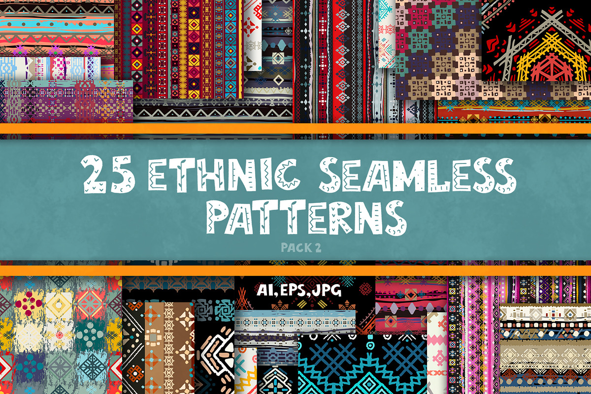 Ethnic seamless patterns-2 in Patterns - product preview 8