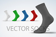 Set of Realistic Layout sport Socks