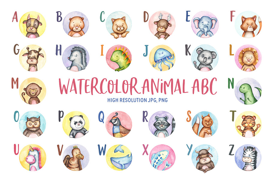 Watercolor Animal ABC in Illustrations - product preview 8