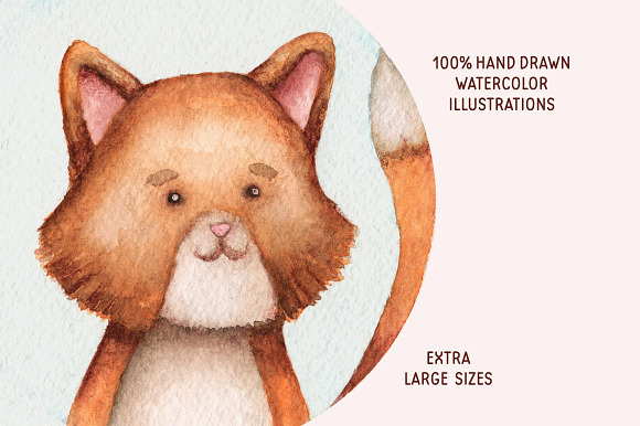 Watercolor Animal ABC in Illustrations - product preview 4