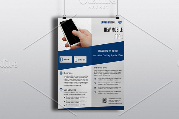 Mobile App Flyer V769
