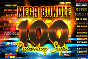 Mega bundle 100 Photoshop Styles
