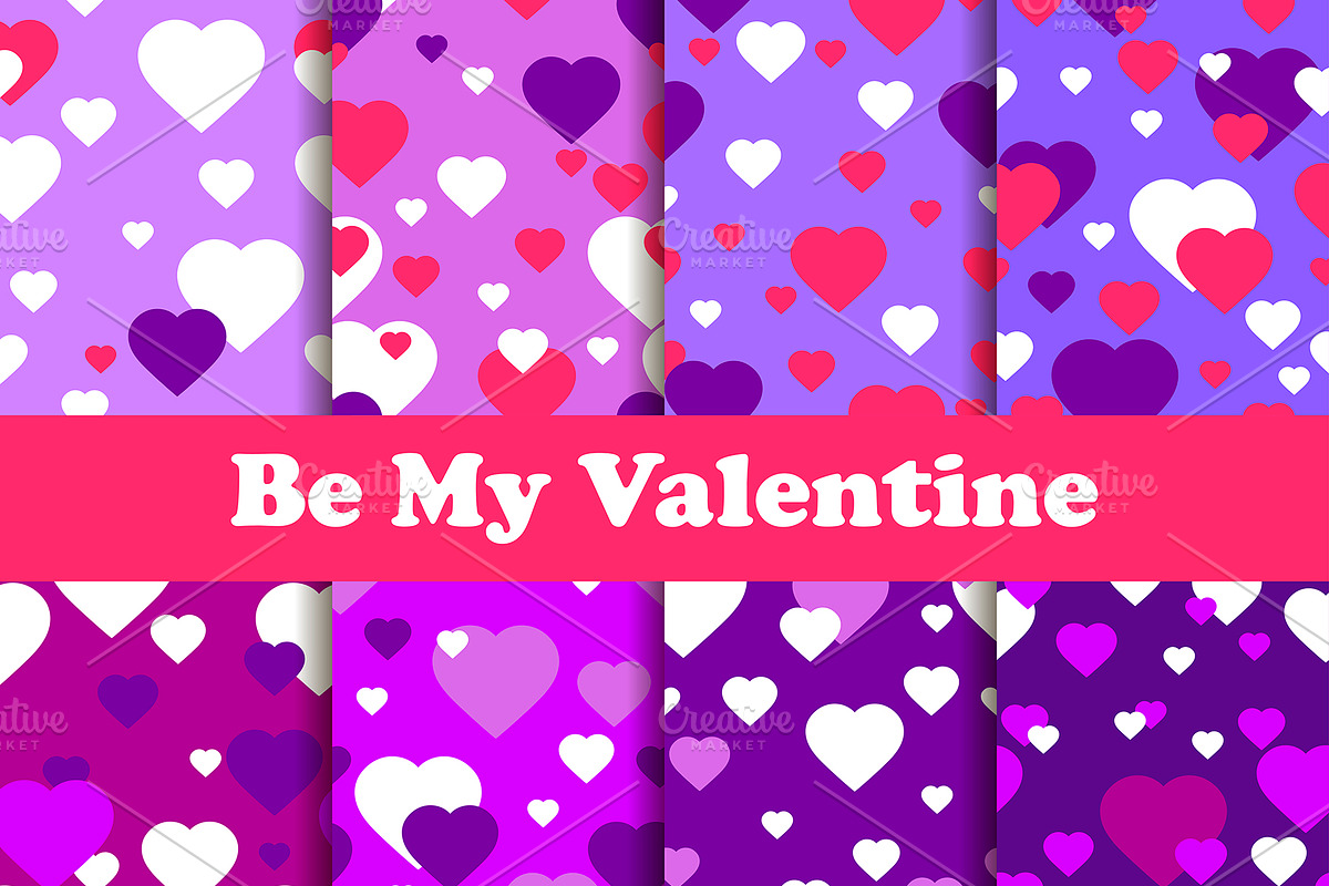 Valentine's day seamless pattern set in Patterns - product preview 8