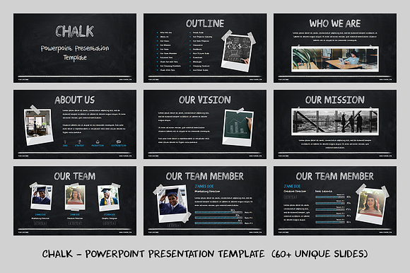 Chalk - Powerpoint Template in PowerPoint Templates - product preview 1