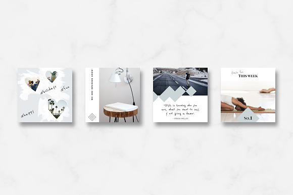 ANIMATED Instagram Posts-Pastel blue in Instagram Templates - product preview 1