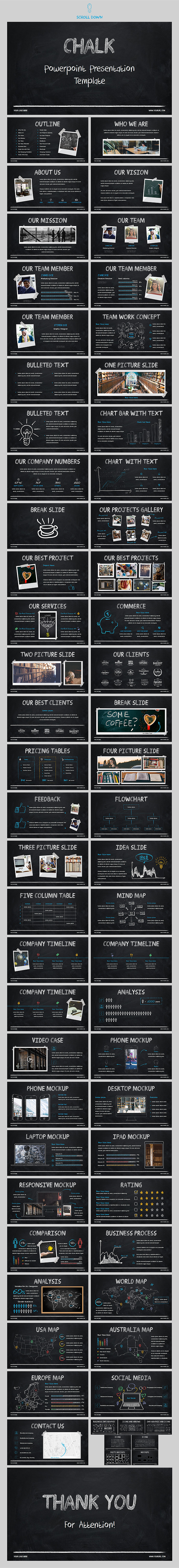Chalk - Powerpoint Template in PowerPoint Templates - product preview 9