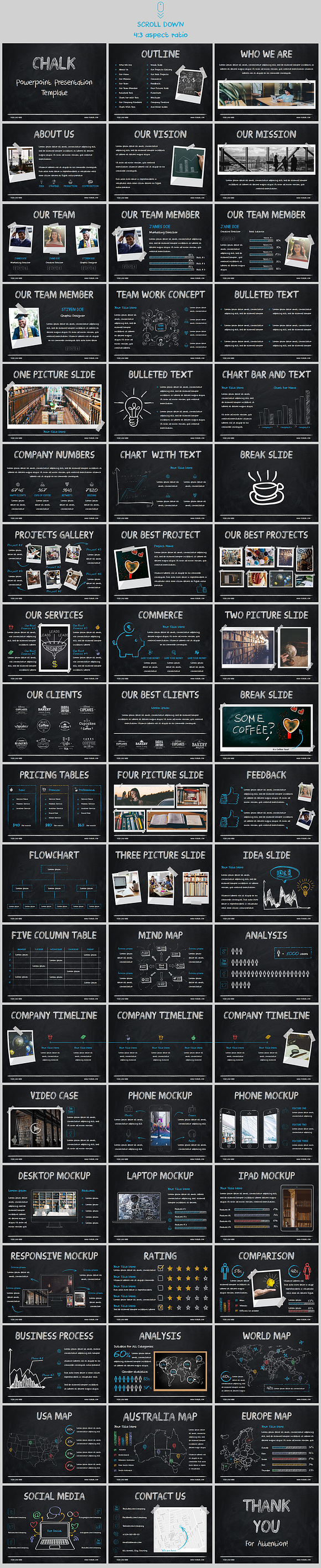 Chalk - Powerpoint Template in PowerPoint Templates - product preview 10