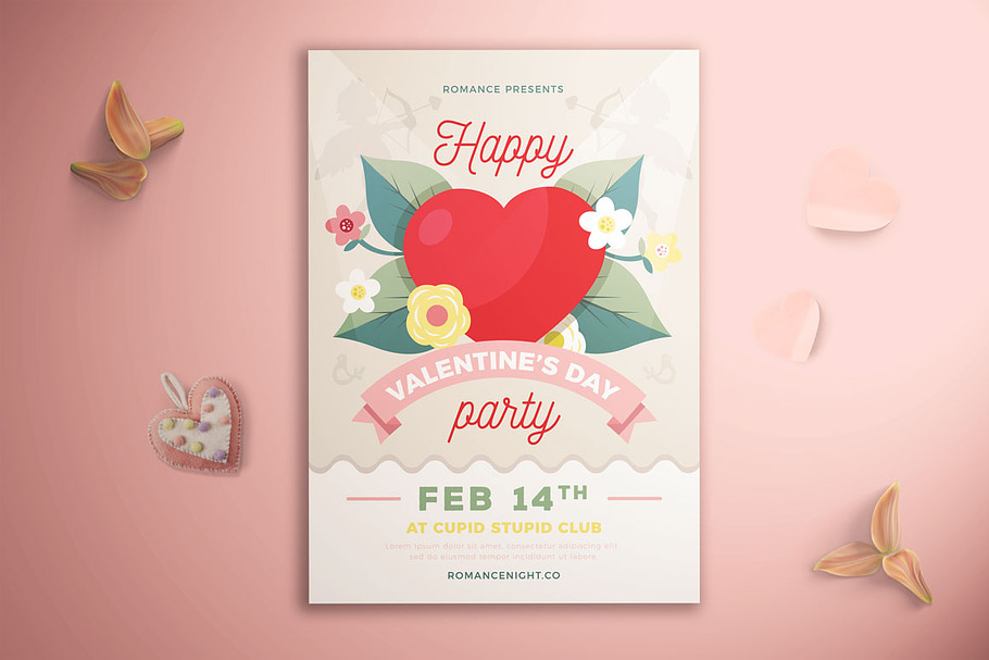 Happy Valentine's Day Party Flyer in Flyer Templates - product preview 8