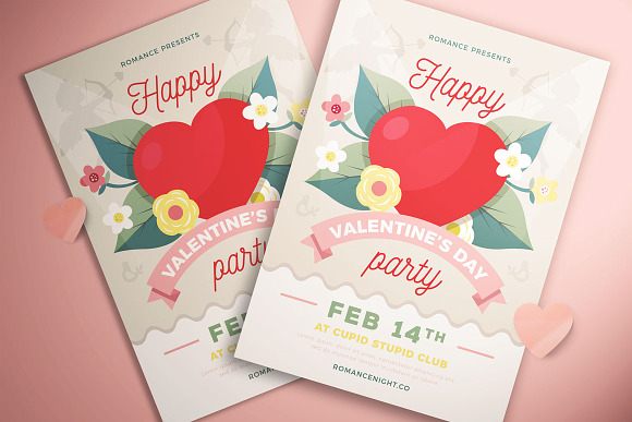 Happy Valentine's Day Party Flyer in Flyer Templates - product preview 1