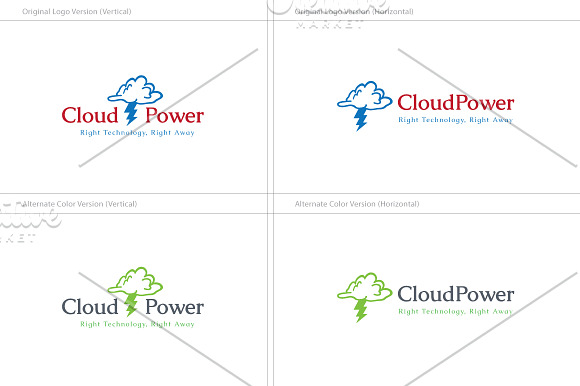 Cloud Power Logo in Logo Templates - product preview 3