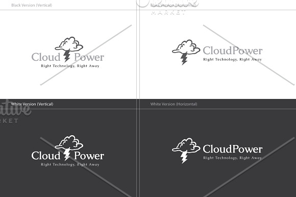 Cloud Power Logo in Logo Templates - product preview 4