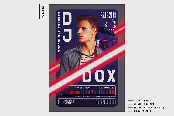 DJ Concert Year Flyer Template in Flyer Templates - product preview 2