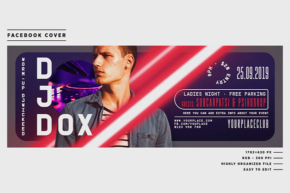 DJ Concert Year Flyer Template in Flyer Templates - product preview 3