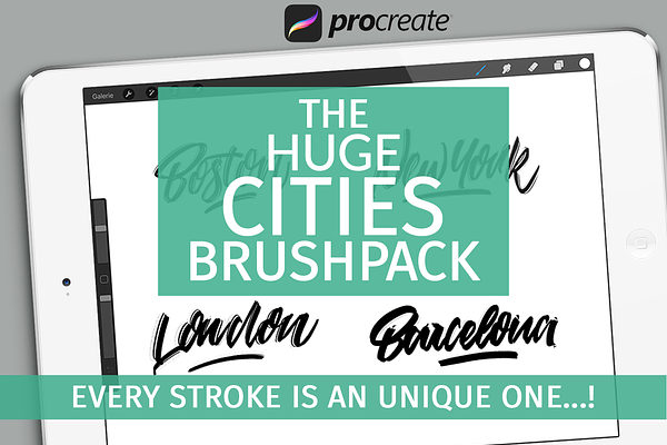 The huge Procreate cities brushpack