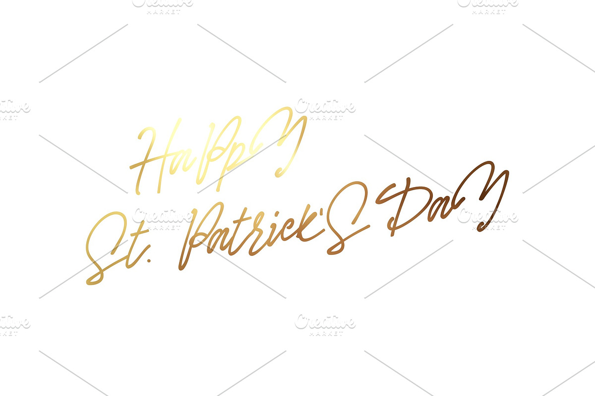 Happy st Patrick day, drawn calligraphy lettering in Illustrations - product preview 8