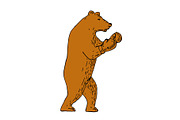 Brown Bear Boxing Stance Drawing