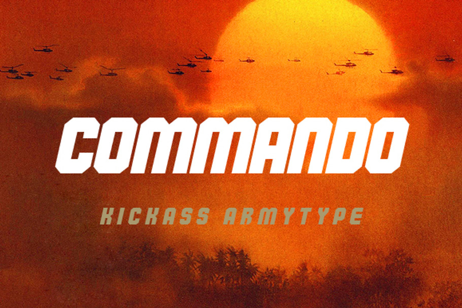 Commando in Military Fonts - product preview 8
