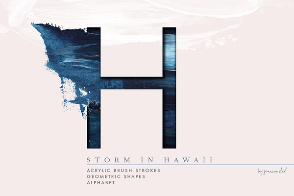 Storm in Hawaii - Acrylic Alphabet