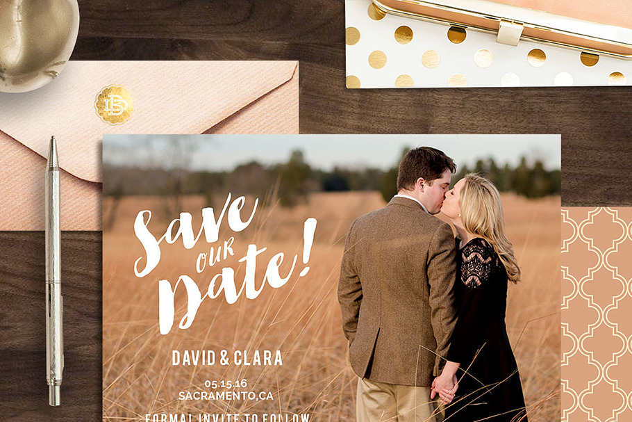 Save The Date Template SD003 in Wedding Templates - product preview 8