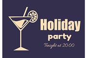 Holiday Party Invitation Poster Tonight at 20.00