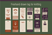 Tag, card for knitted goods
