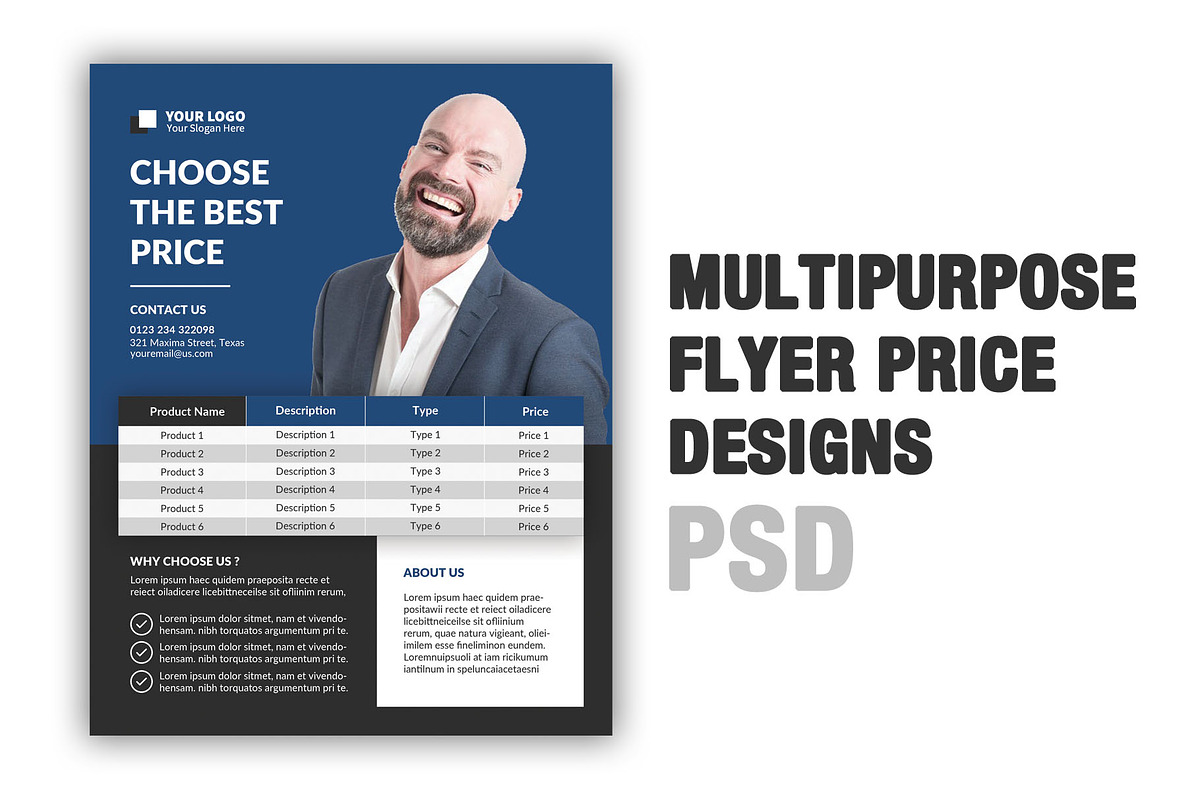 Multipurpose Flyer Price Design in Flyer Templates - product preview 8