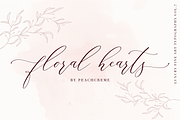 Floral Hearts-Luxury Script Font