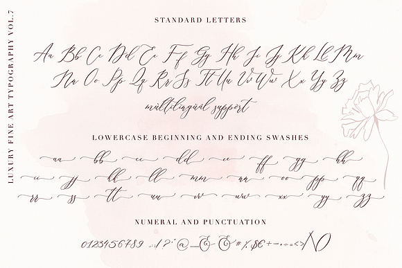 Floral Hearts-Luxury Script Font in Love Fonts - product preview 10