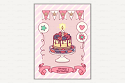 vector Happy Birthday card