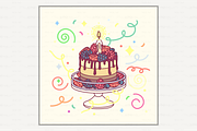 vector Happy Birthday card