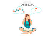 Understanding dyslexia known as mental disorder trouble with reading