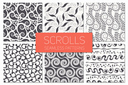 Scrolls. Seamless Patterns Set