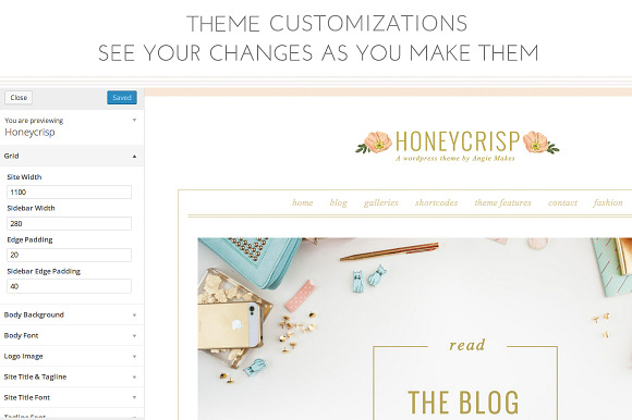 Honeycrisp- A Pretty WordPress Theme in WordPress Commerce Themes - product preview 4