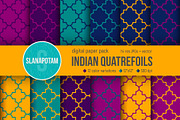 INDIAN QUATREFOIL digital paper pack