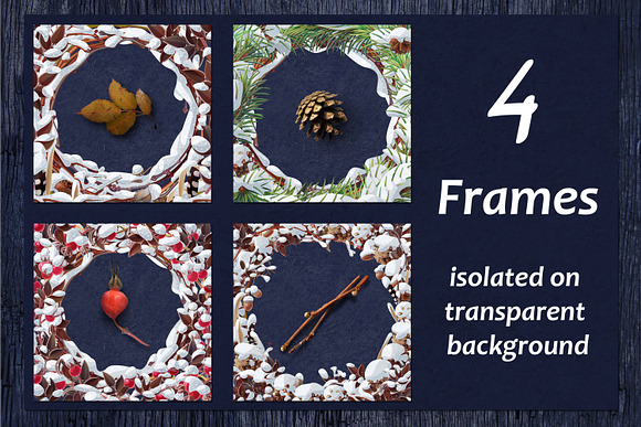 vector SET Winter Forest in Illustrations - product preview 18