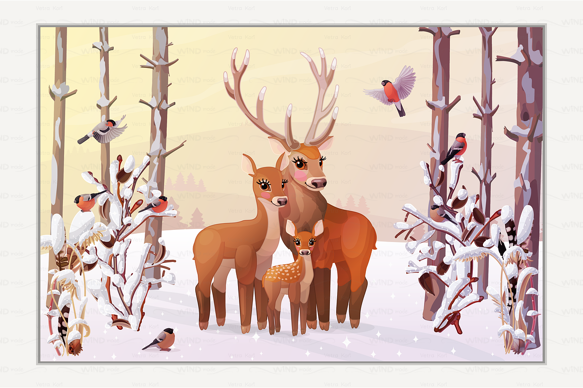 vector Christmas card in Card Templates - product preview 8
