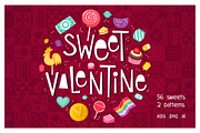 Valentine's day sweets set