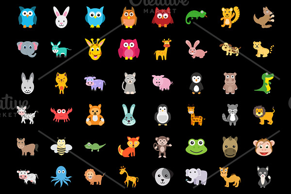 100 Cute Animals Icons